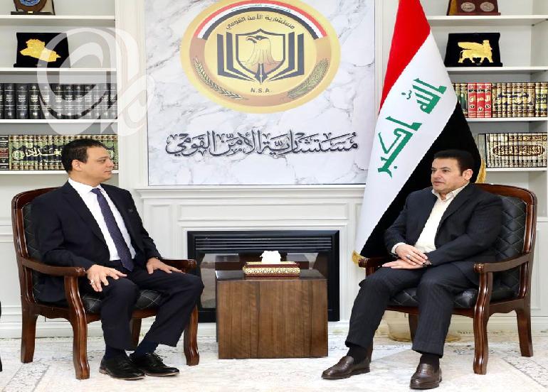 الاعرجي يناقش مع السفير المصري التعاون بمجال مكافحة الارهاب