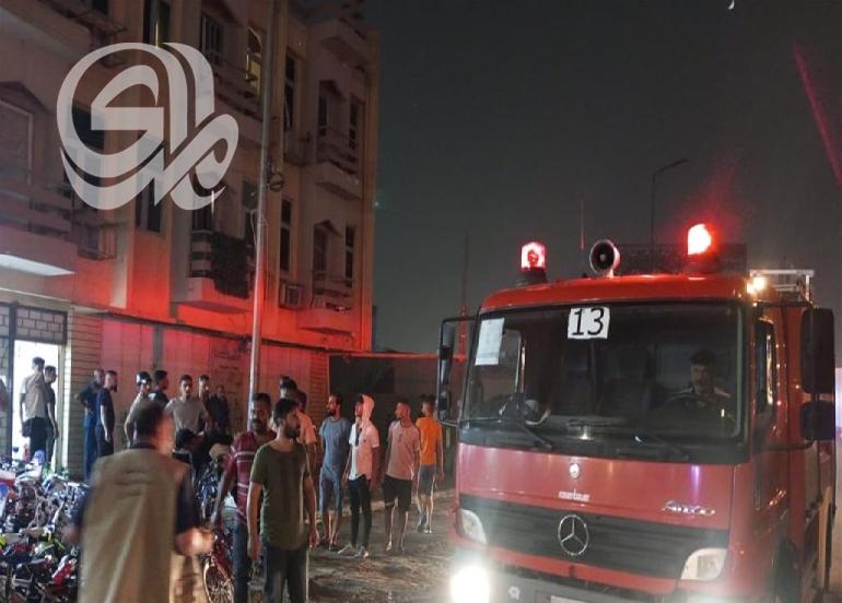 إصابة رجل إطفاء وعدد من المواطنين اثناء اخماد حريق في بغداد