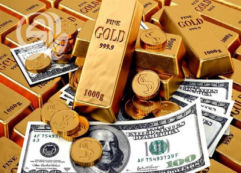 أسعار الذهب تنخفض مع أرتفاع الدولار عالمياً
