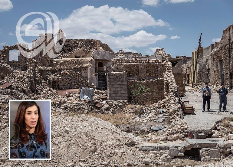 الناشطة الإيزيدية نادية مراد تدعو إلى إعادة إعمار سنجار