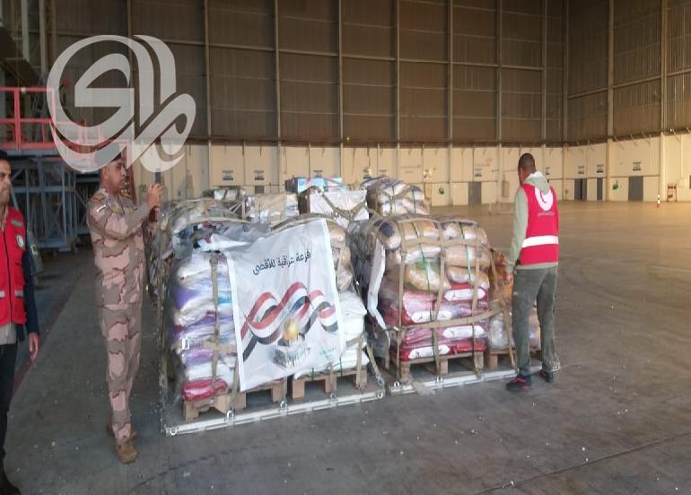 العراق يرسل أكثر من 11 طناً من المساعدات الإغاثية إلى فلسطين