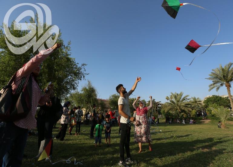 صور.. مهرجان الطائرات الورقية على حدائق أبو نؤاس ببغداد