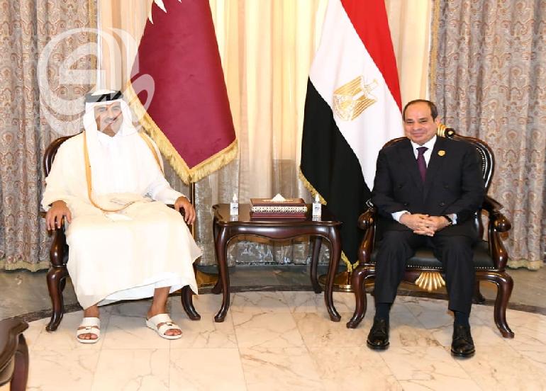نتائج قمة بغداد: لقاء قطري مصري في القاهرة