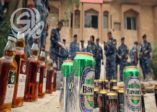 ضبط 18 ألف كارتون مشروبات كحولية في منطقة الكرادة ببغداد