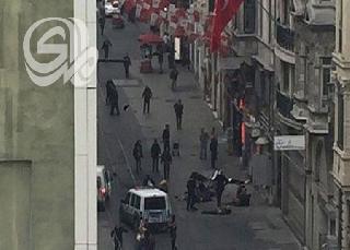 11 جريحاً بانفجار داخل مطعم في منطقة تقسيم وسط إسطنبول