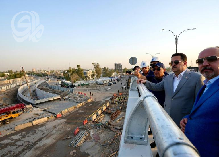 السوداني يوجه بفتح كل مقطع أو مجسر من مشروع ساحة النسور فور اكتماله