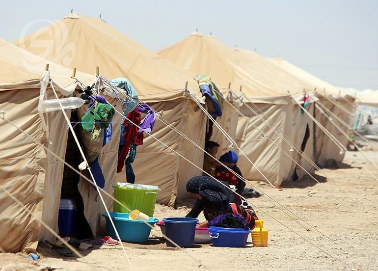 رغم الوعود الانتخابية المتكررة.. مخيمات نازحي الأنبار تغرق من جديد