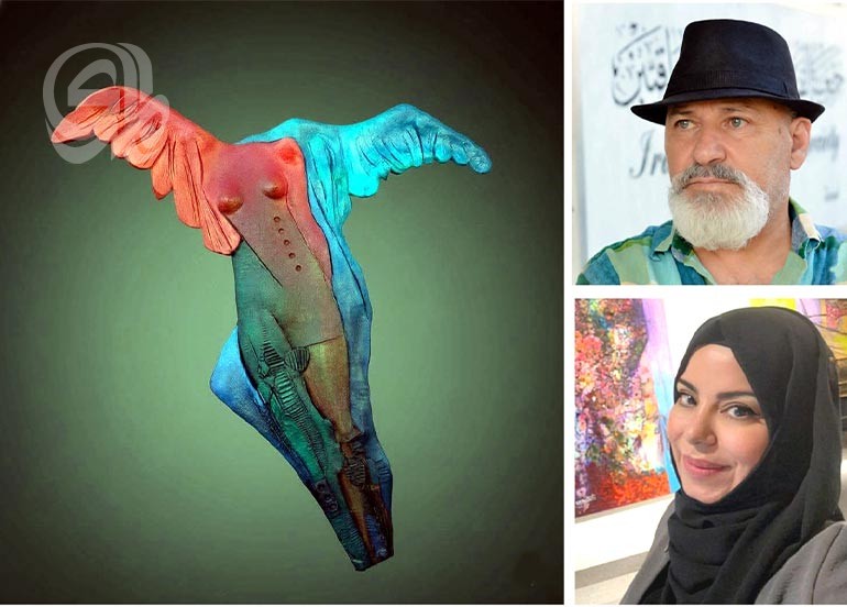 نحات عراقي ورسامة سعودية في كاليري بعمان